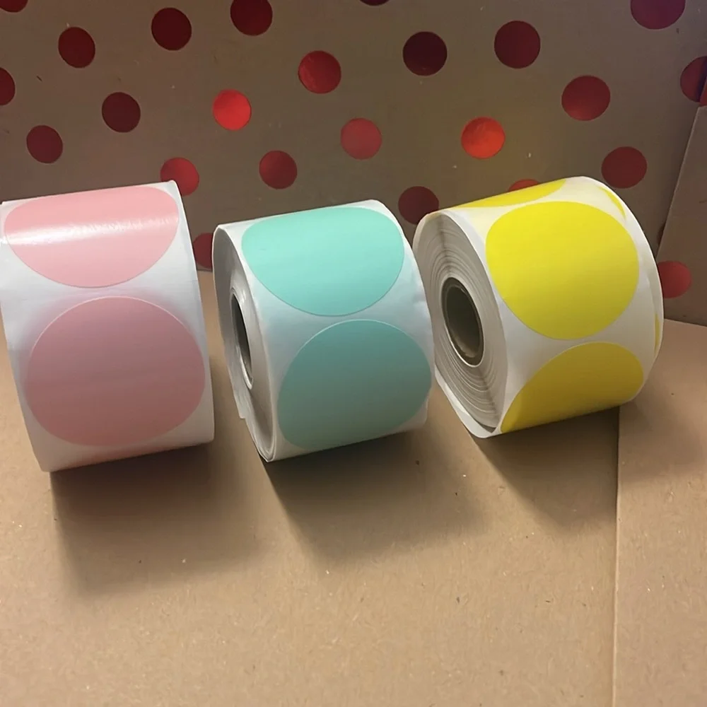 (50) 2” Qr Code Stickers 15 Colors Available